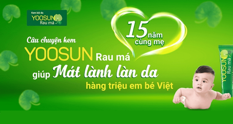 Câu chuyện kem Yoosun Rau Má 15 năm cùng mẹ giúp mát lành làn da hàng triệu em bé Việt