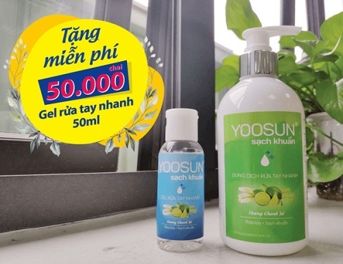 Nhãn hàng Yoosun Rau má tặng miễn phí 50.000 chai nước rửa tay Yoosun sạch khuẩn