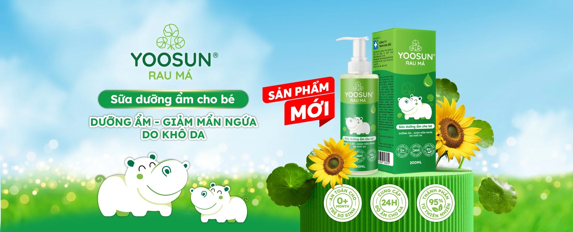 Banner sữa dưỡng ẩm Yoosun rau má pc