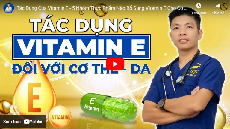 Video vitamin E cho da khô