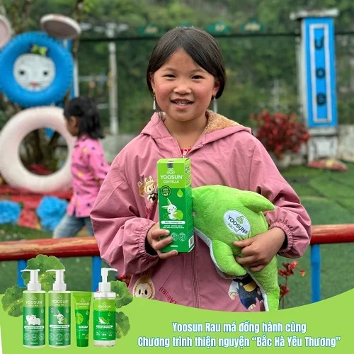 Thương hiệu Yoosun rau má thiện nguyện