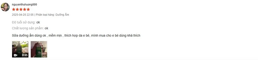 review sữa dưỡng ẩm yoosun rau má có tôt không
