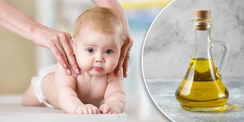 Cách sử dụng dầu oliu massage cho bé Dầu oliu massage cho bé