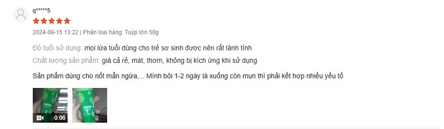 Kem rau má yoosun có trị mụn đầu đen không? Khách hàng chia sẻ Kem rau má yoosun có trị mụn đầu đen không