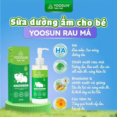 Sữa dưỡng ẫm cho trẻ viêm da cơ địa - Yoosun Rau má Sữa dưỡng ẫm cho trẻ viêm da cơ địa