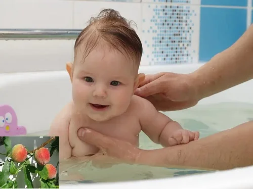 Trẻ sơ sinh tắm nước lá đào được không? giải đáp trẻ sơ sinh tắm nước lá đào được không