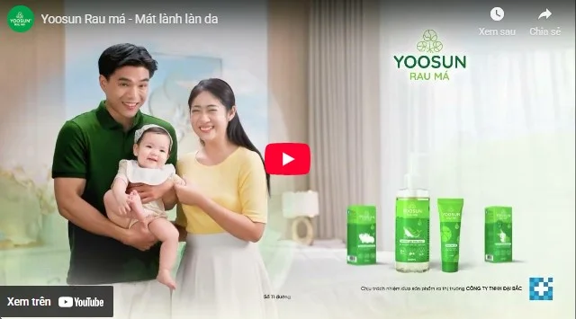 Bộ sản phẩm yoosun rau má mát lành làn da bé