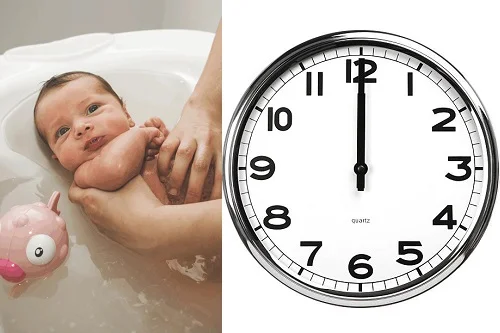 Có nên tắm cho bé lúc 12h trưa không ? Giải đáp Có nên tắm cho bé lúc 12h trưa không