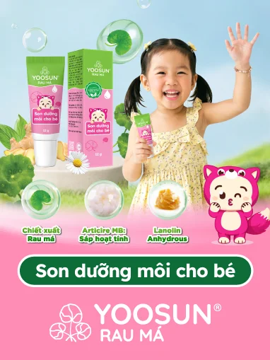 Banner sản phẩm mới thương hiệu yoosun rau má mobile