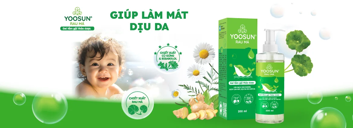 Hình ảnh gel tắm gội Yoosun Rau má