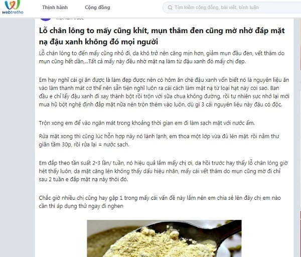 Mặt nạ bột đậu xanh và bột nghệ