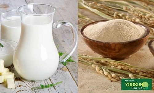 Mặt nạ cám gạo và sữa tươi