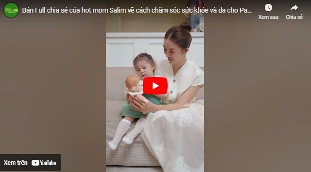 Video salim dùng kem Yoosun rau má cho bé Pam